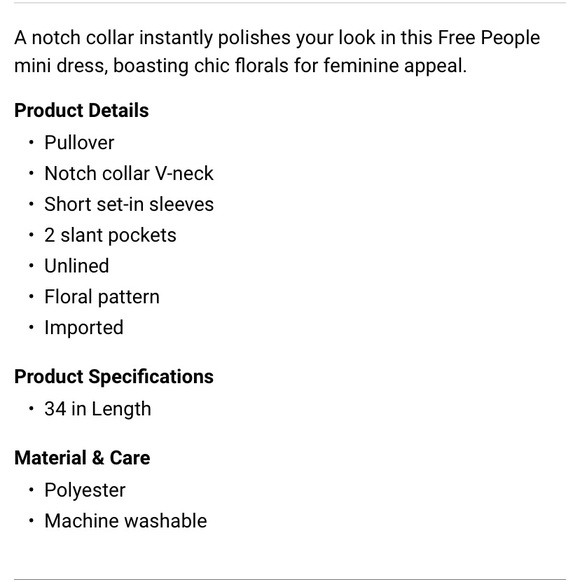 FREE PEOPLE DRESS - Picture 3 of 4